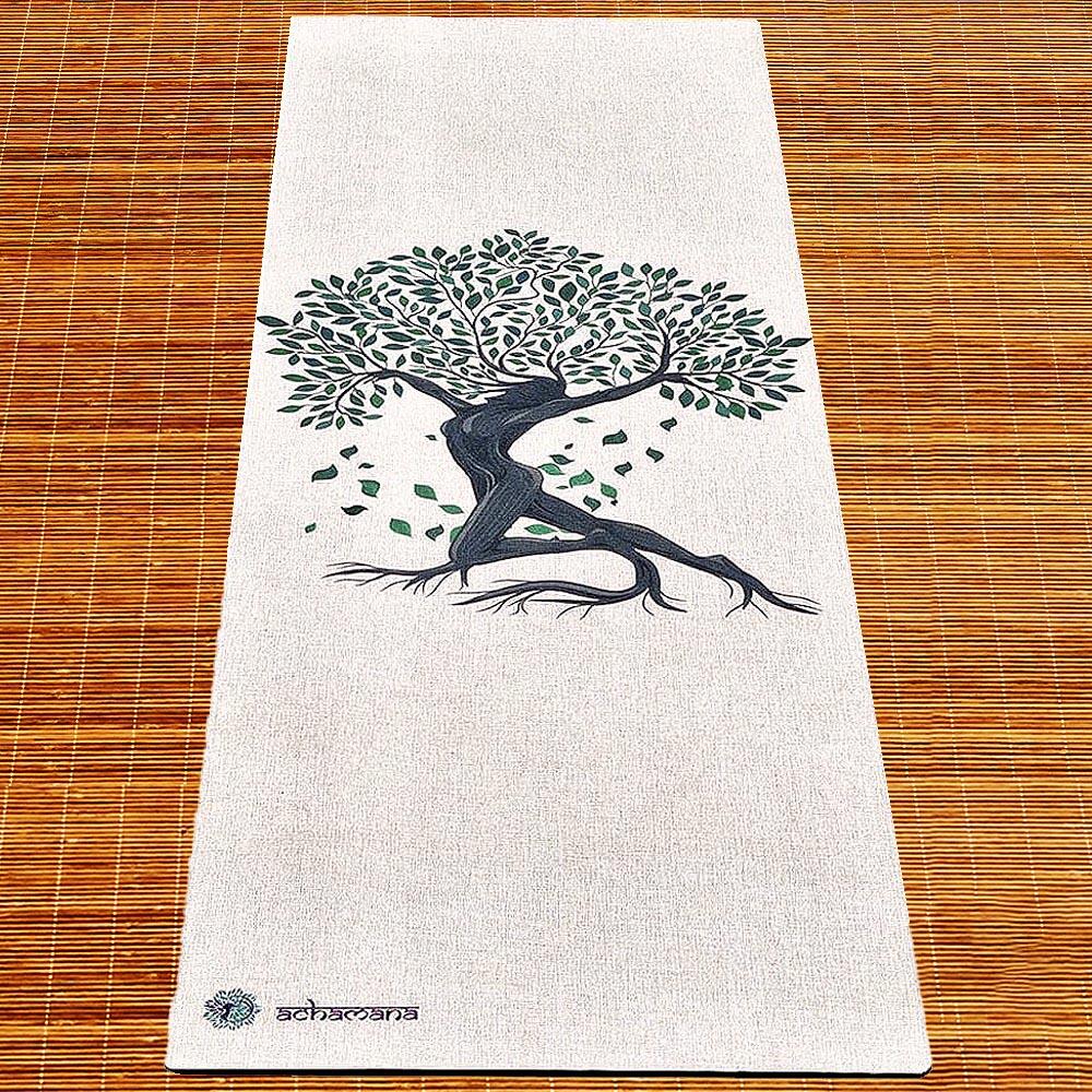 Tappeto yoga in gomma naturale e canapa 4,5 mm - Albero della vita 3/7
