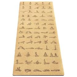 Tapis de yoga & Pilates liège concept 3 plis, 6mmx68cmx1,83m Postures débutant