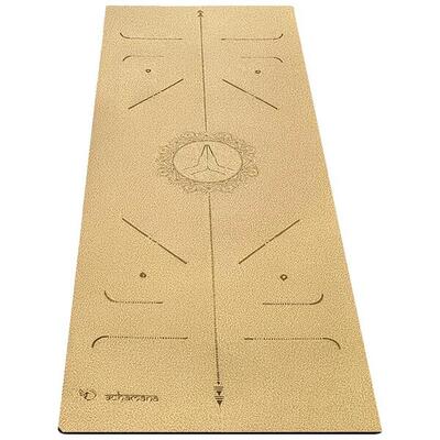 Yogamat van kurk, nieuw concept 3 lagen 6mmx68cmx1,83m pactice