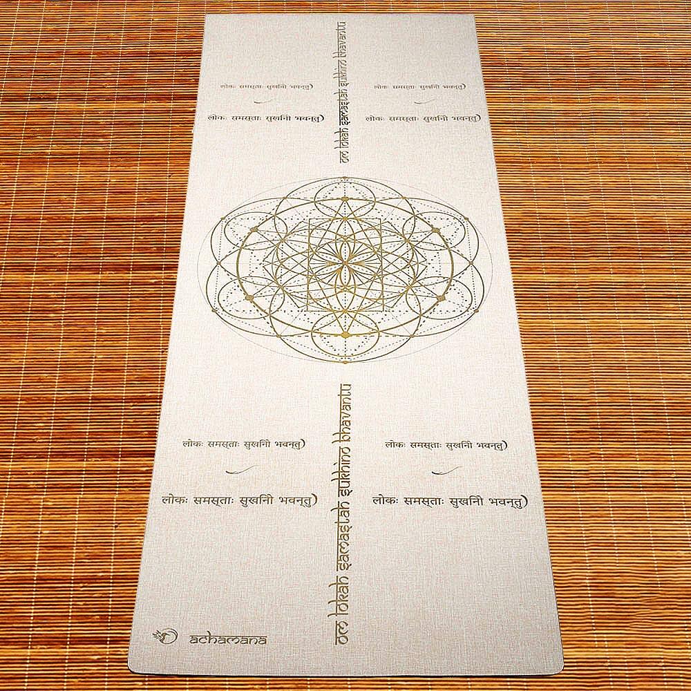 Tappeto yoga in gomma naturale e canapa 4,5mmx61cmx1,83m - mantra yoga 7/7
