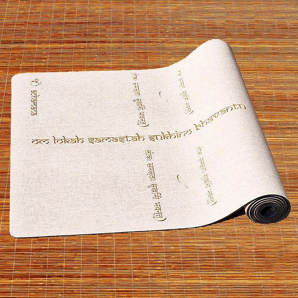 Tapete de yoga caucho natural y cáñamo 4,5mmx61cmx1,83m - mantra yoga 4/7