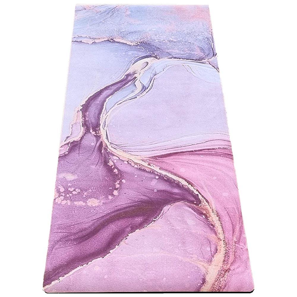 Tapete de ioga ecológico, em 3 camadas de 6 mm de onda abstrata + saco de ioga