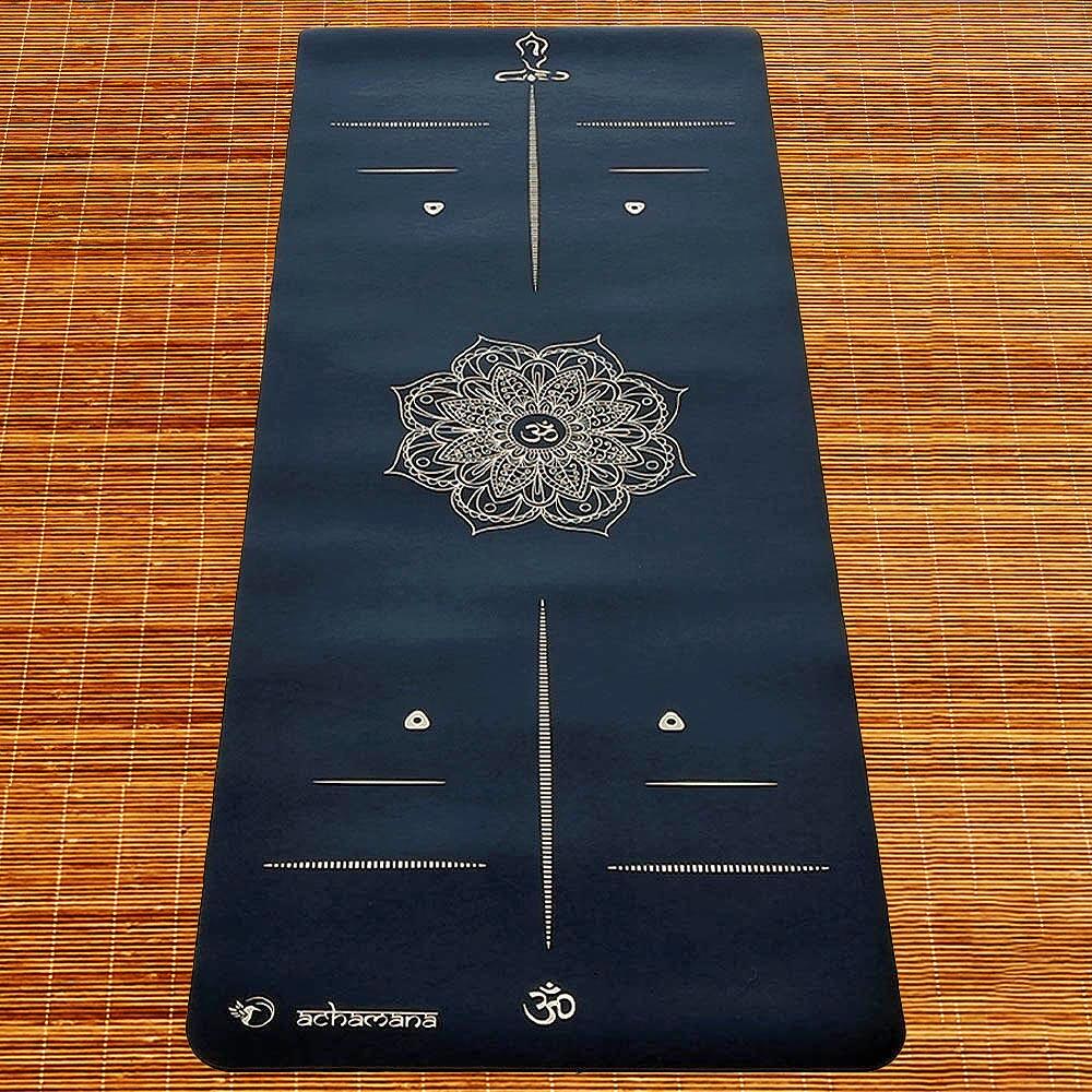 Esterilla de yoga Goma-Similcuero 5mm + Bolsa de corcho, manos secas o húmedas 6/7