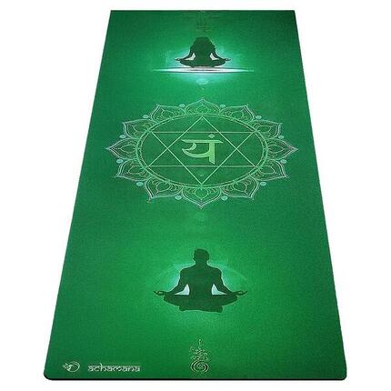 Yogamatte Naturkautschuk & Mikrofaser 5mmx68cmx1,83m - Chakra Herz