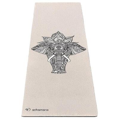 Yogamatte aus Naturkautschuk und Chanvre 4,5mmx68cmx1,83m - Elefant