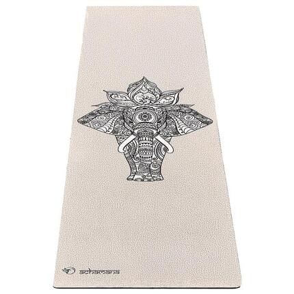 Yogamatte aus Naturkautschuk und Chanvre 4,5mmx68cmx1,83m - Elefant