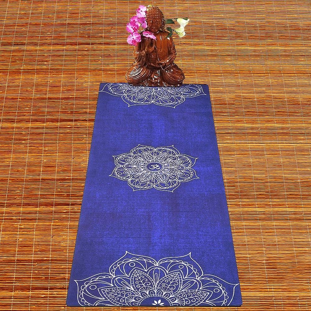 Tapete de yoga caucho natural y microfibra 5mm68cmx1,83m - Mandala 3/7