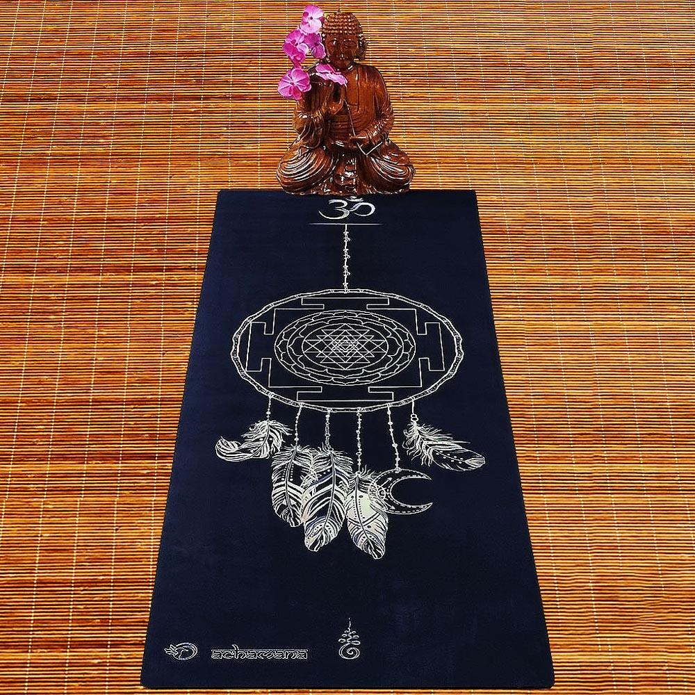 Tapete de yoga caucho natural microfibra 5mmx68cmx1,83m - Sri yantra 2/7