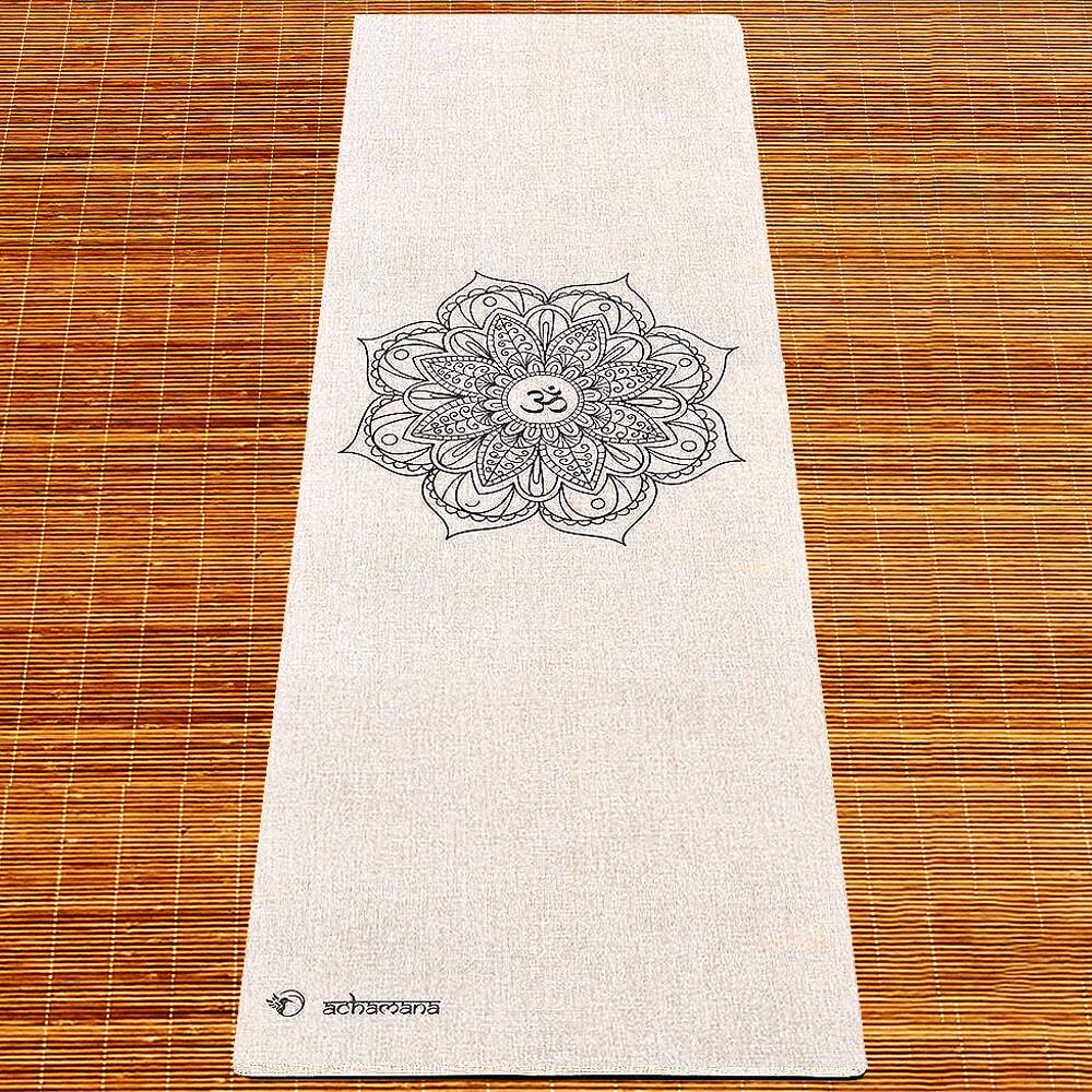 Tapete de yoga caucho natural & cáñamo 4,5mmx68cmx1,83m- Mandala 6/7