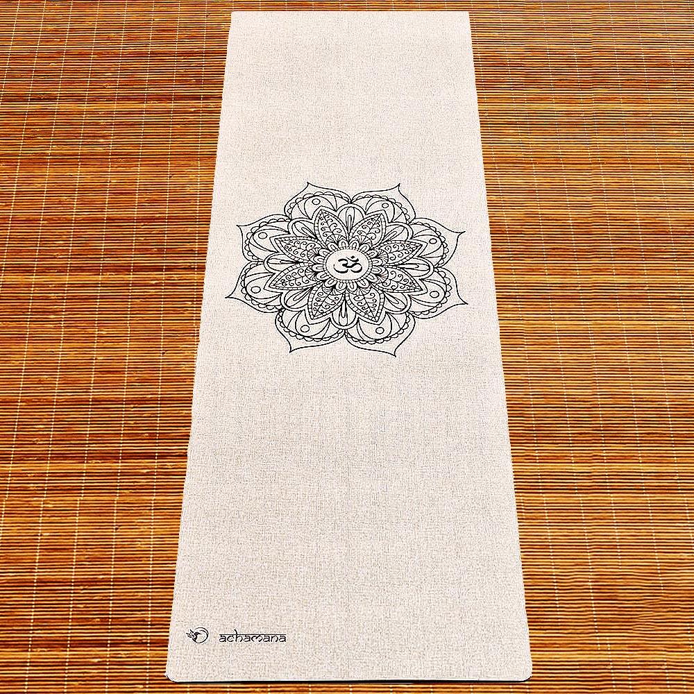 Tapete de yoga caucho natural & cáñamo 4,5mmx68cmx1,83m- Mandala 2/7