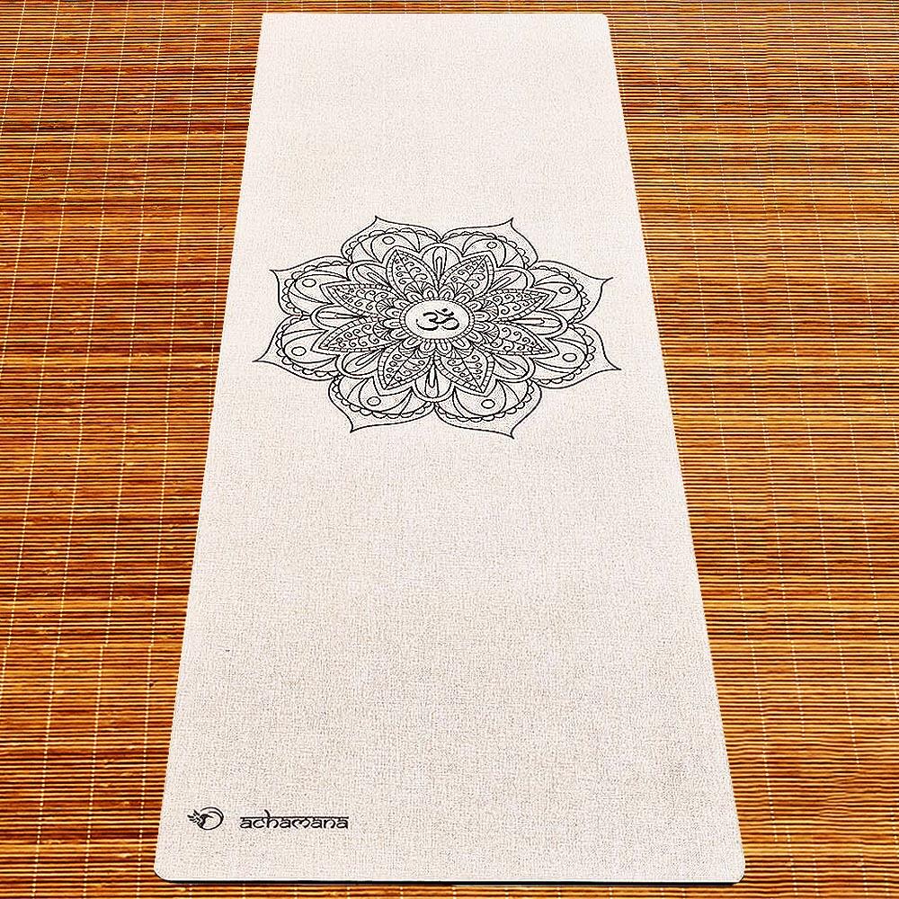 Tapete de yoga caucho natural & cáñamo 4,5mmx68cmx1,83m- Mandala 3/7
