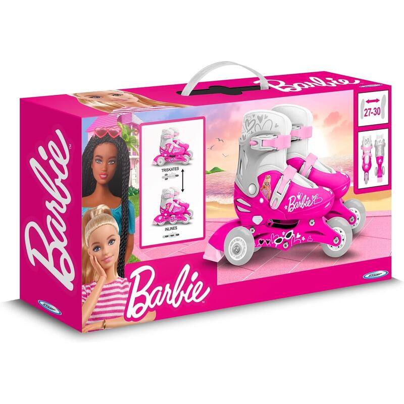 Role reglabile 2 in 1 pentru copii, multicolor, marimea 27-30, Barbie