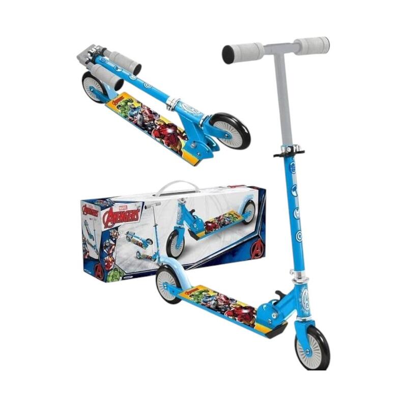 Trotineta pliabila cu 2 roti 3 ani +, multicolor, ghidon ajustabil, manere pliab