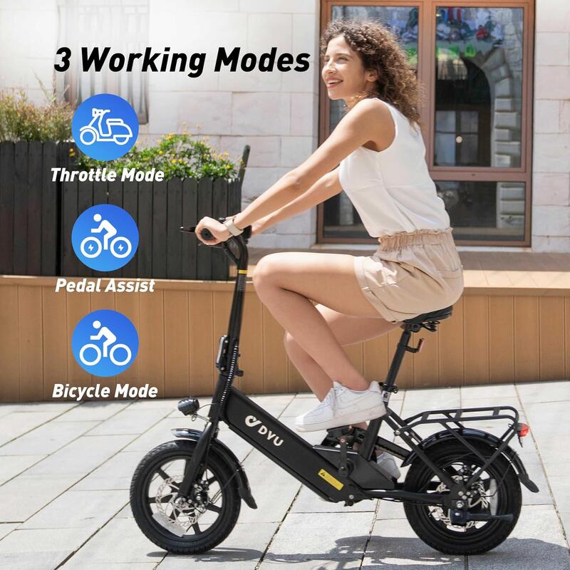 Vélo électrique DYU C3 14 pouces, batterie 36 V 7,5 Ah