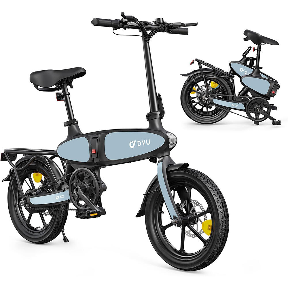Składany rower elektryczny DYU C2 16 cali 250 W 48 V 7,5 Ah