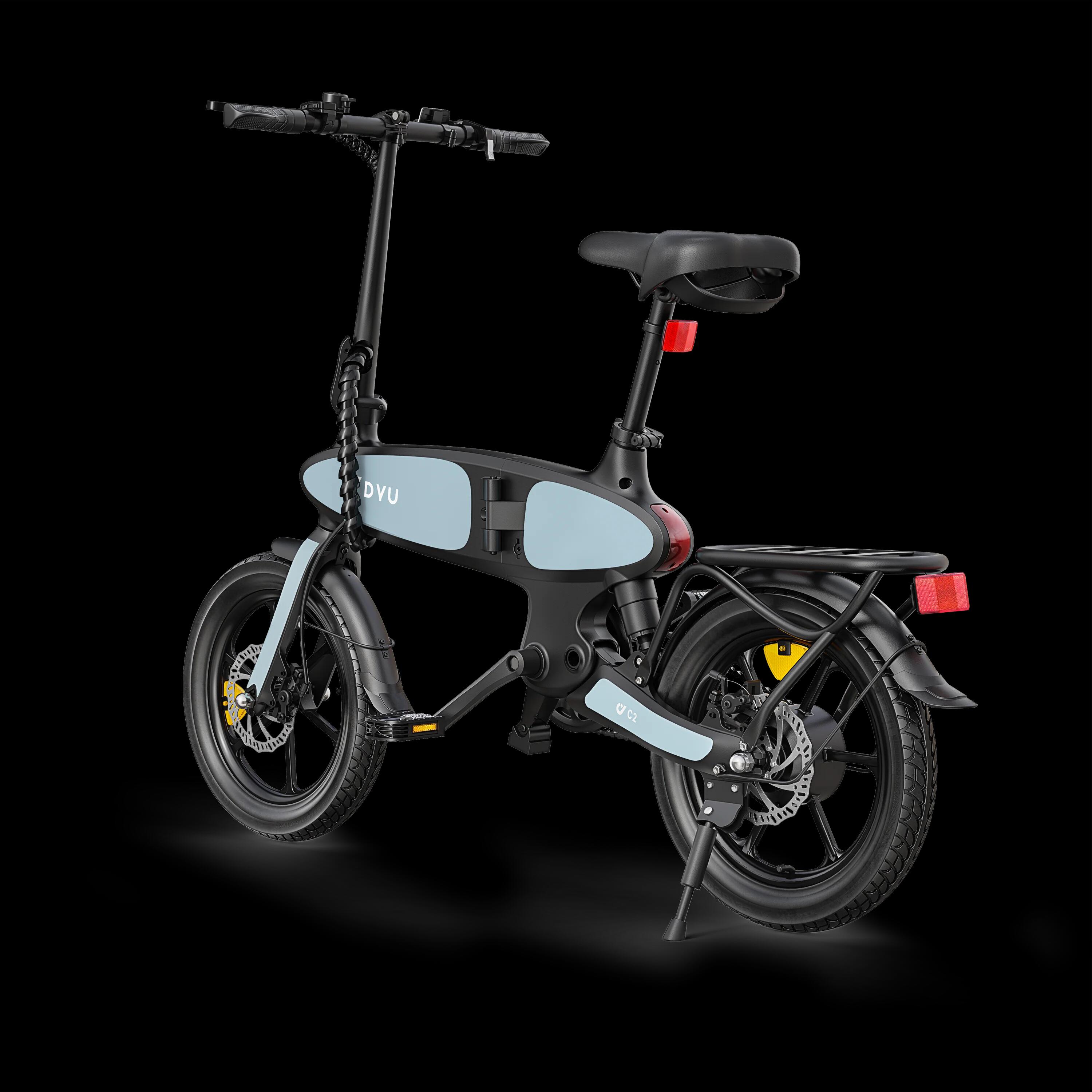 DYU C2 elektrische fiets 16 inch 250W 48V 7,5Ah accu 6/7