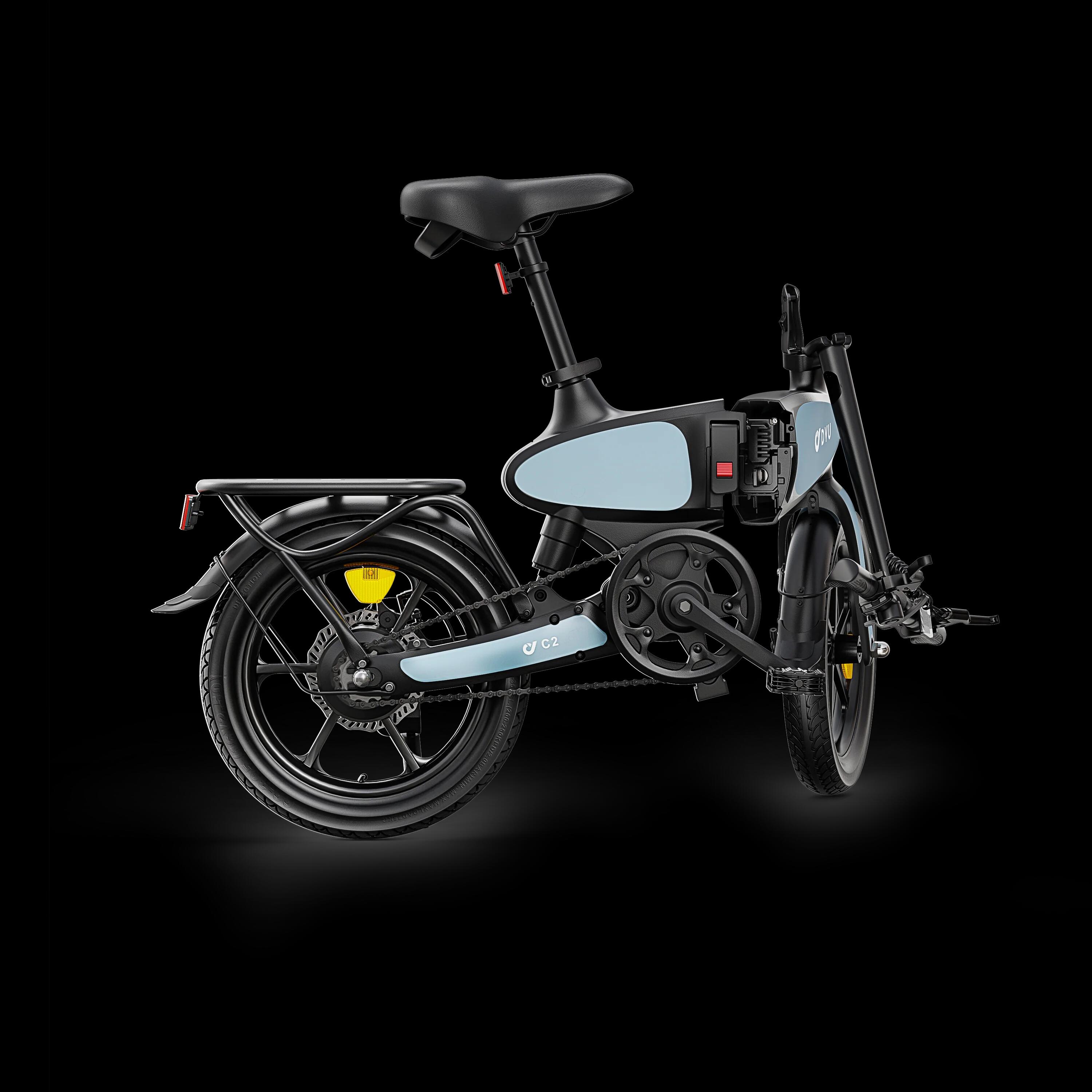 Vélo électrique pliable DYU C2 16 pouces, batterie 48 V 7,5 Ah DYU