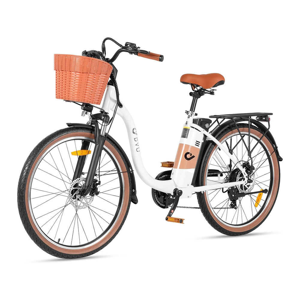 Bicicleta elétrica dyu c6 pro para adulto 250 w, 26" 36 v 15,6 ah