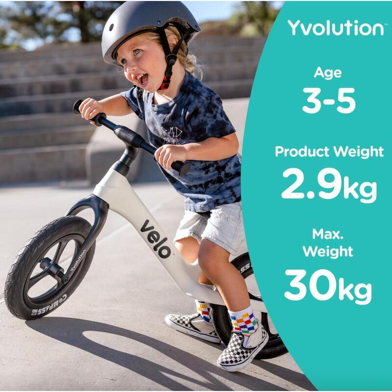 Velo l'équilibre Draisienne tout terrain - Yvelo pro blanc, Yvolution