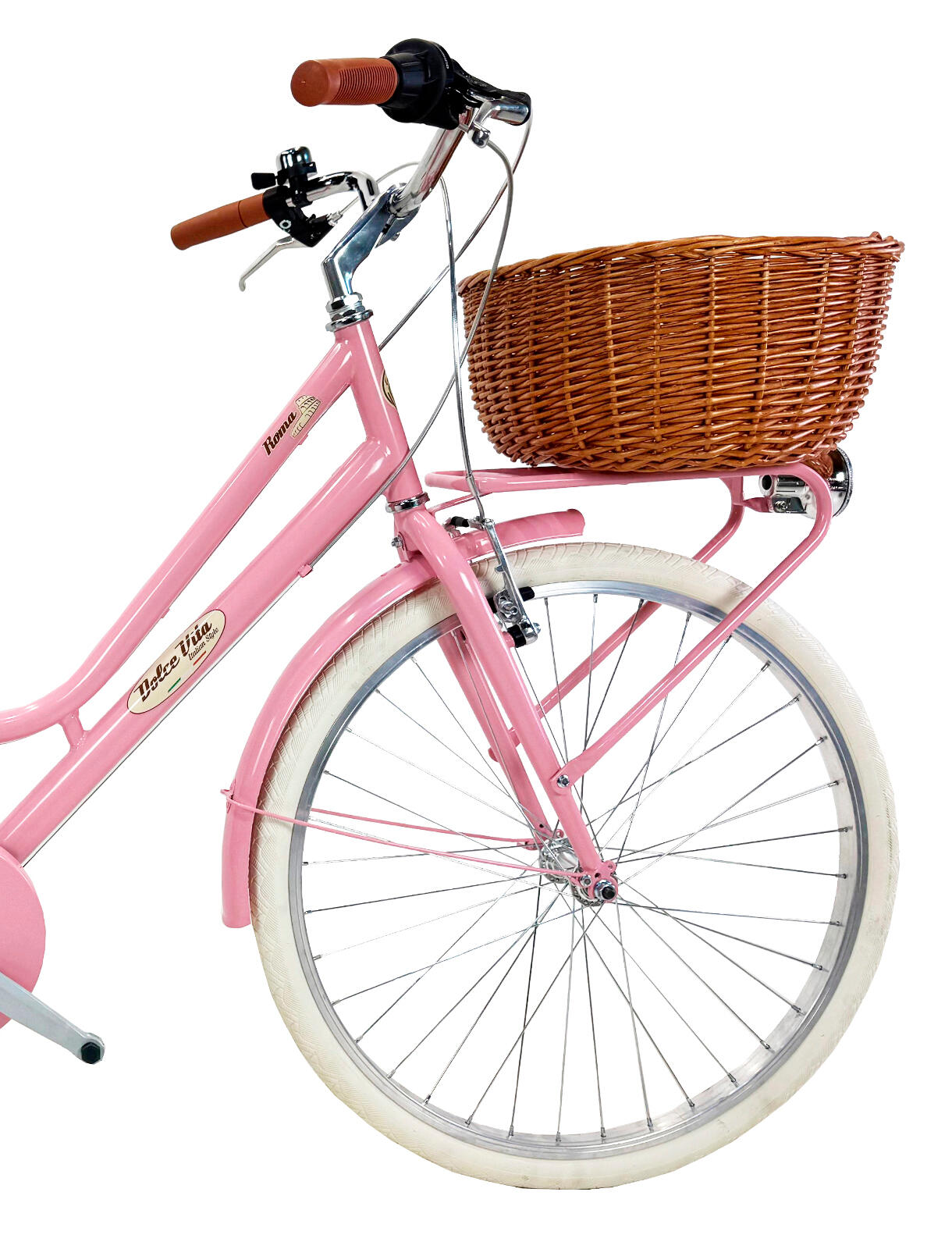Bici da città Dolce Vita by Canellini ROMA 26" con cesto - Rosa 2/3