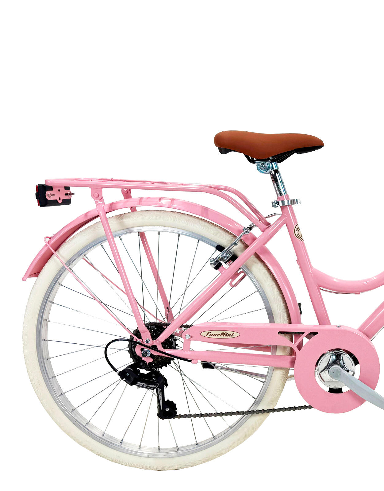 Bici da città Dolce Vita by Canellini ROMA 26" con cesto - Rosa 3/3