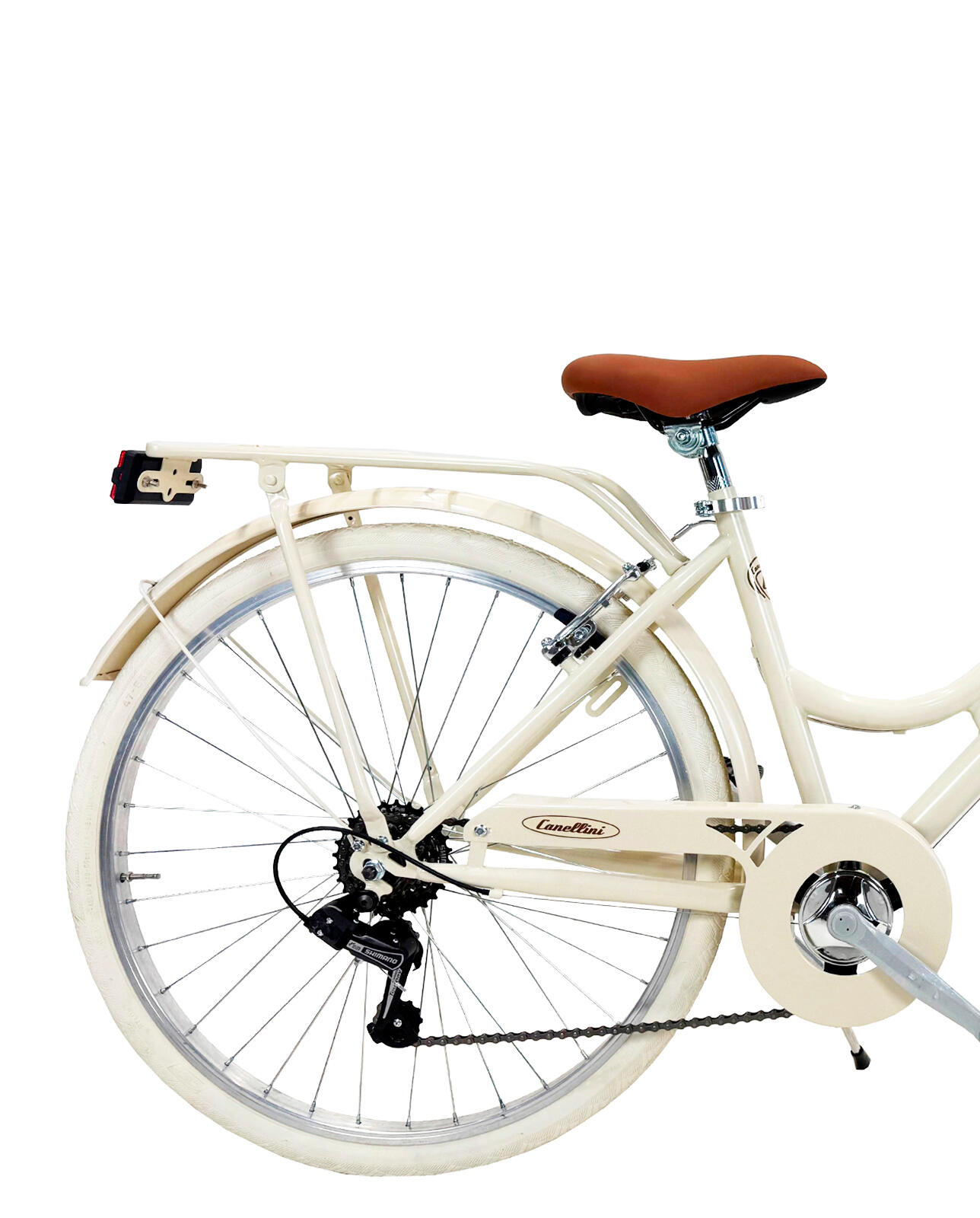 Bici da città Dolce Vita by Canellini ROMA 26" con cesto - Panna 3/3