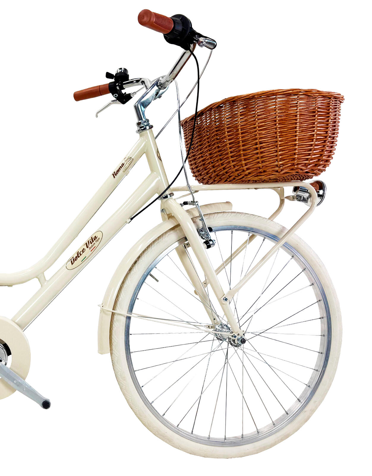 Bici da città Dolce Vita by Canellini ROMA 26" con cesto - Panna 2/3