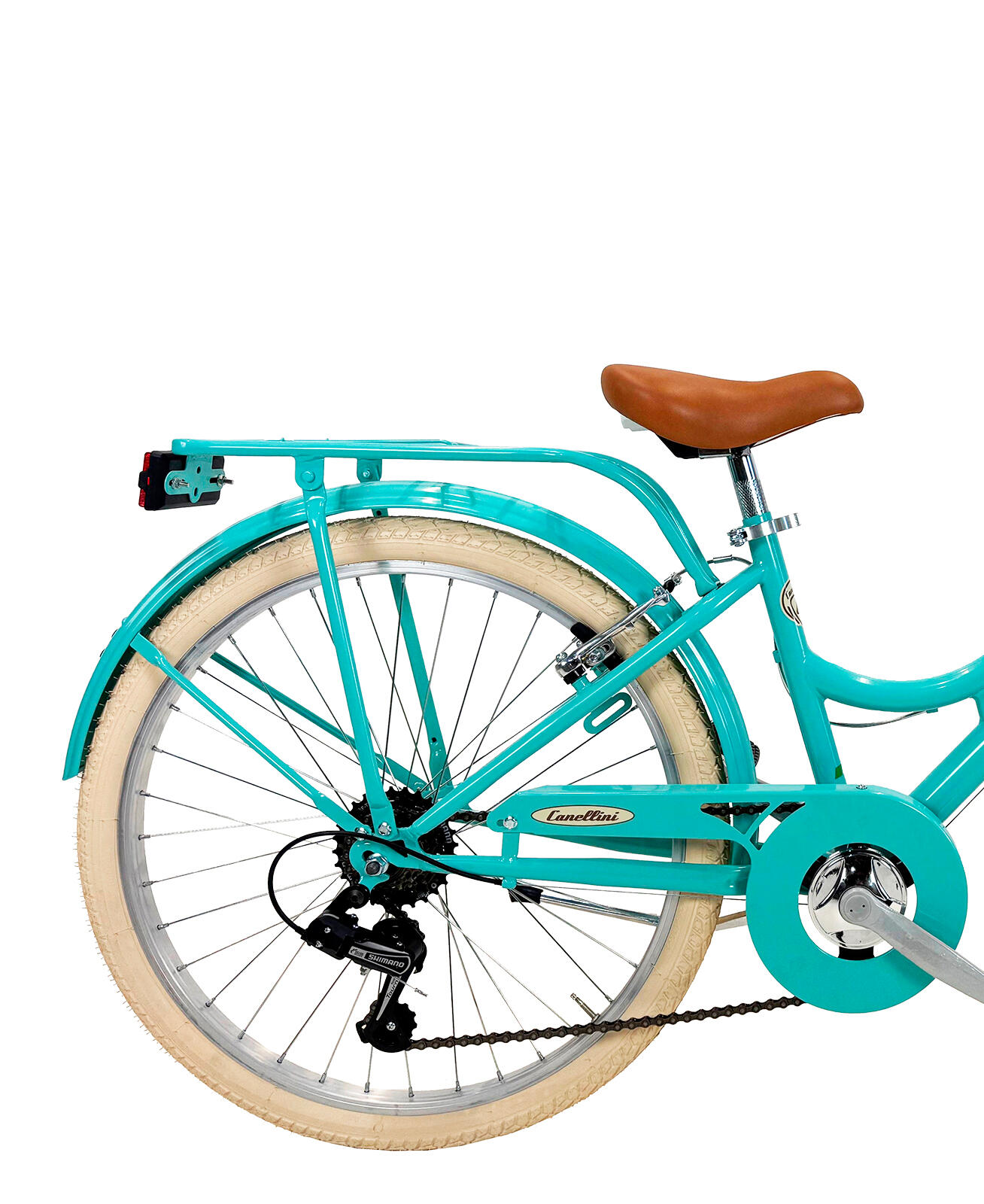 Meisjesfiets Dolce Vita by Canellini ROMA 24" 6V met mand - Tiffany 3/3