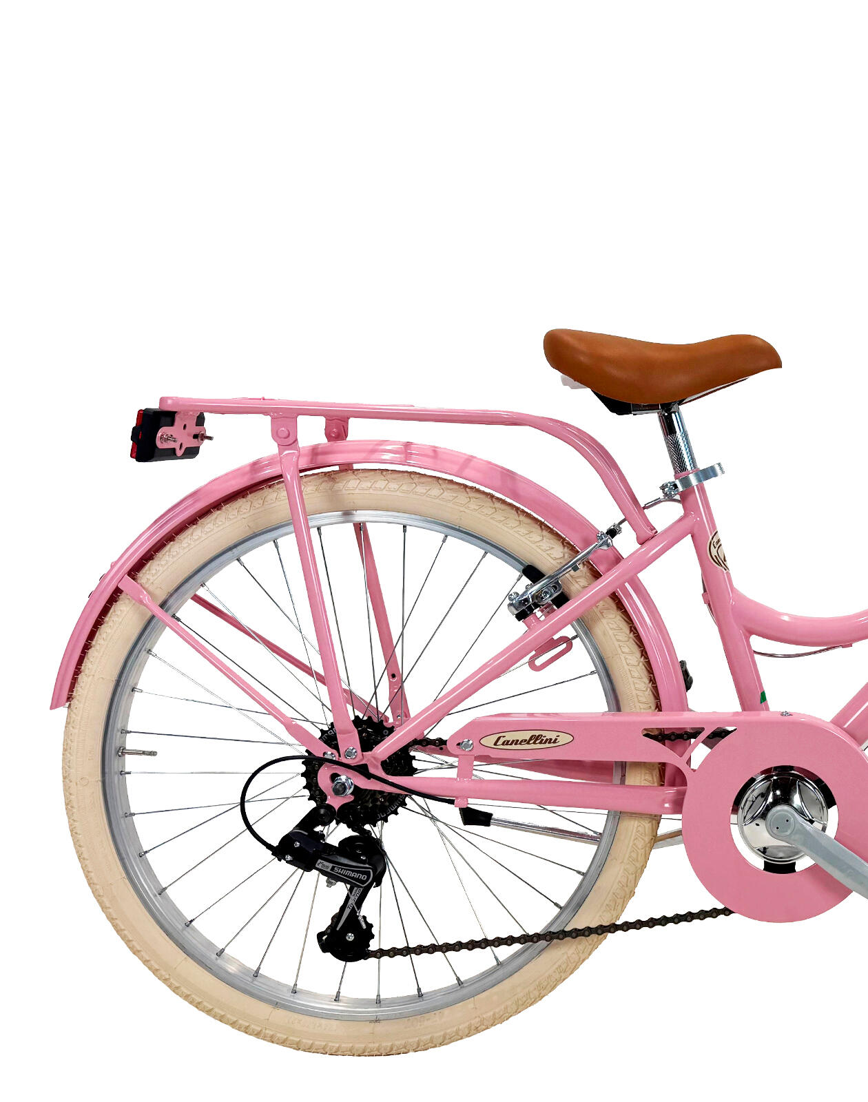 Bicicleta de Menina Dolce Vita by Canellini ROMA 24” 6V com cesto - Rosa 3/3