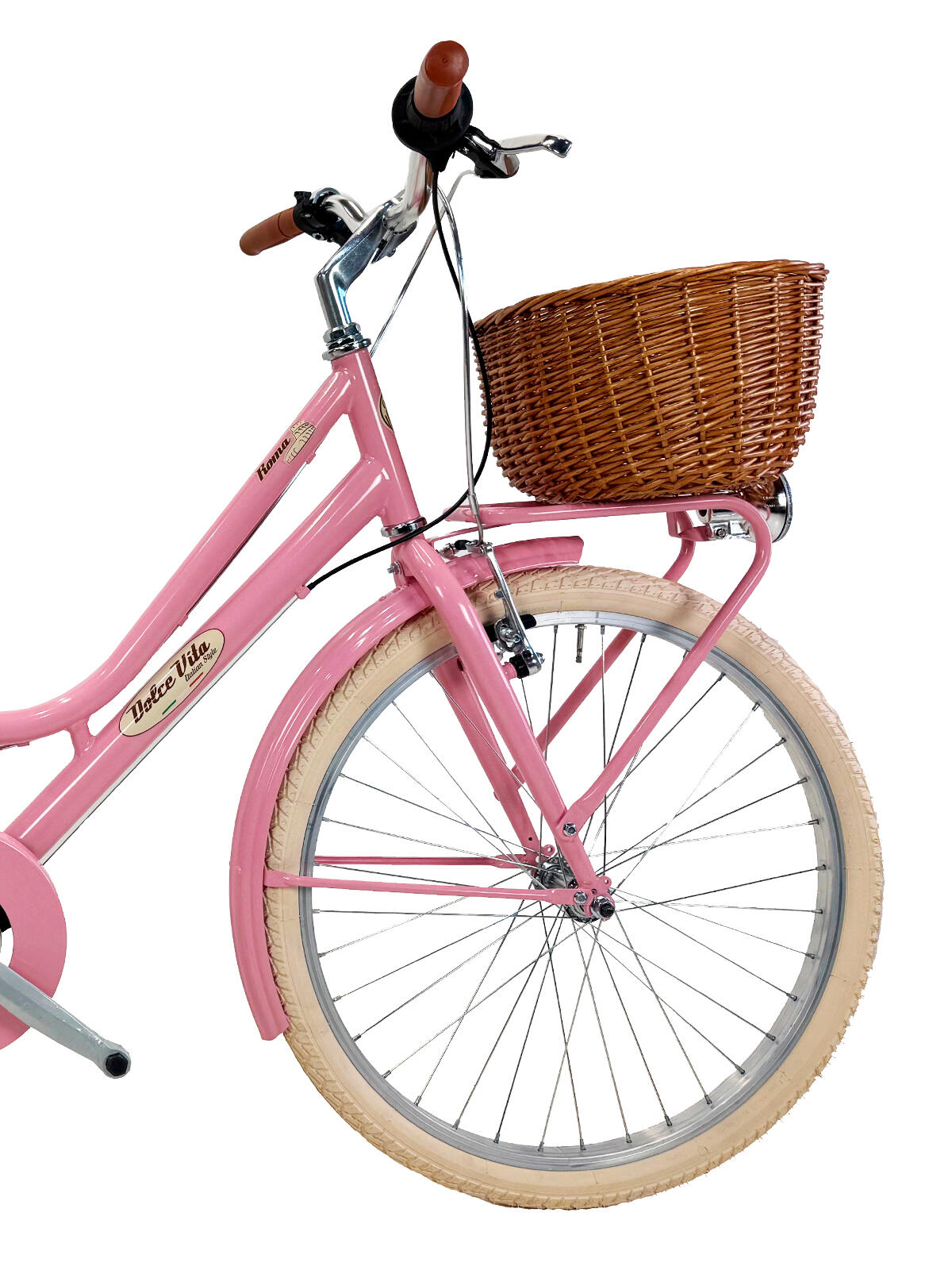 Bicicleta de Menina Dolce Vita by Canellini ROMA 24” 6V com cesto - Rosa 2/3
