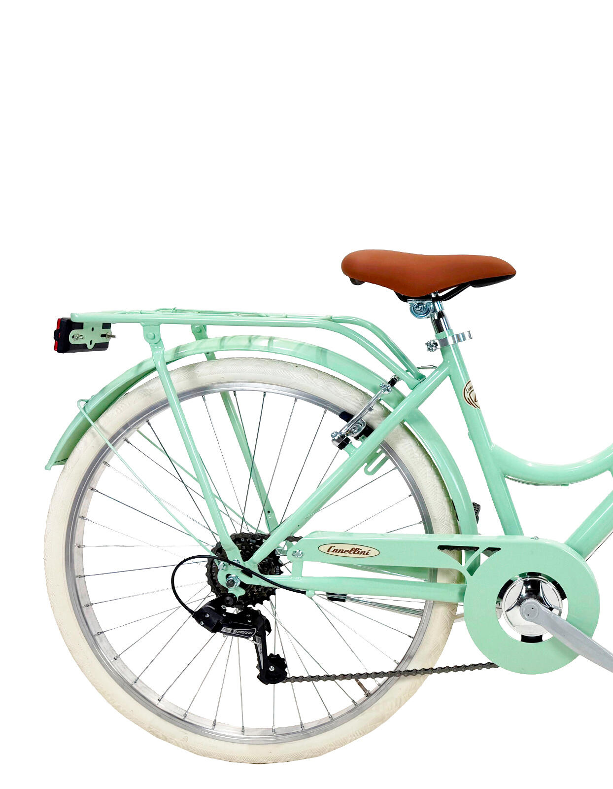 Bici da città Dolce Vita by Canellini ROMA 26" con cesto - Verde Chiaro 3/3
