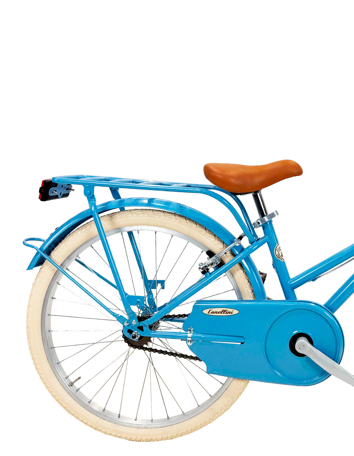 Meisjesfiets Dolce Vita by Canellini ROMA 24" 1V met mand - Lichtblauw 3/3