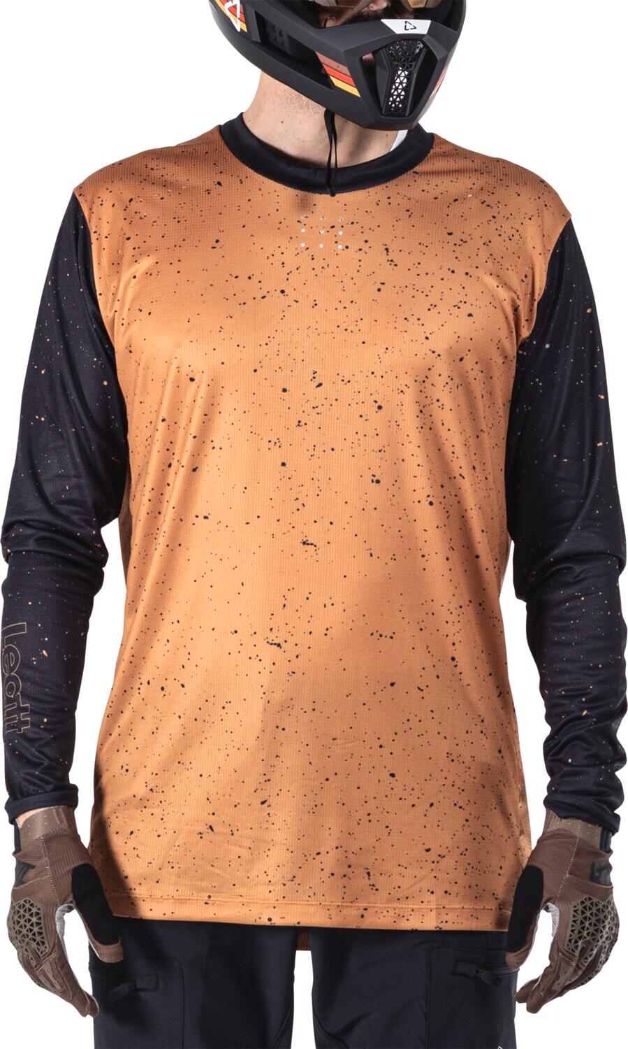 Camiseta MTB Enduro 4.0 elástica de manga larga marrón para hombre 3/7