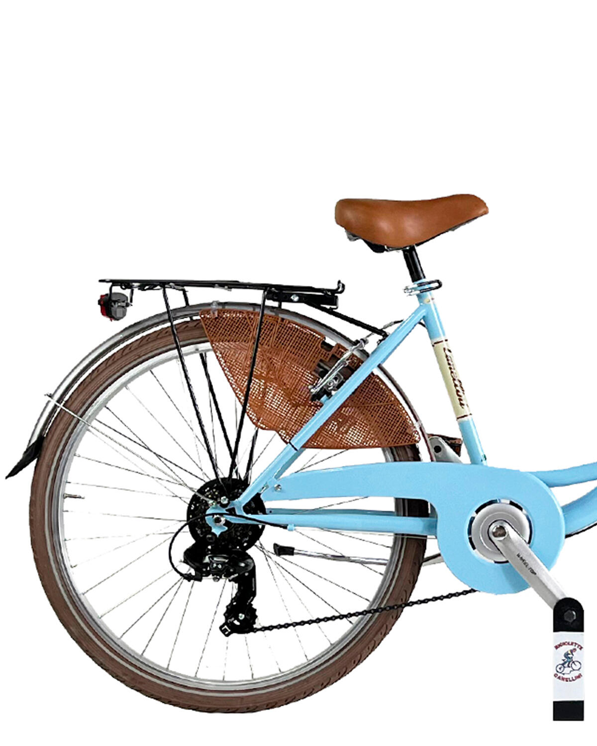 Bicicleta de cidade Dolce Vita by Canellini VENERE 26" com cesto - Azul claro 3/3