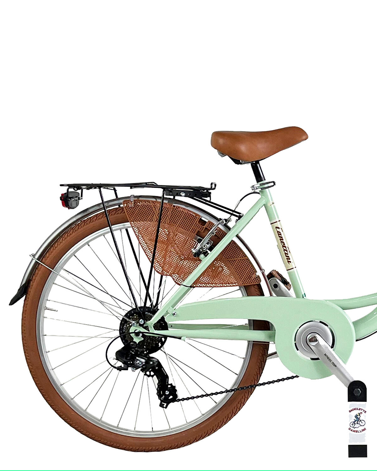 Vélo de ville Canellini Venere 26" vert clair cadre acier 6 vitesses 3/3
