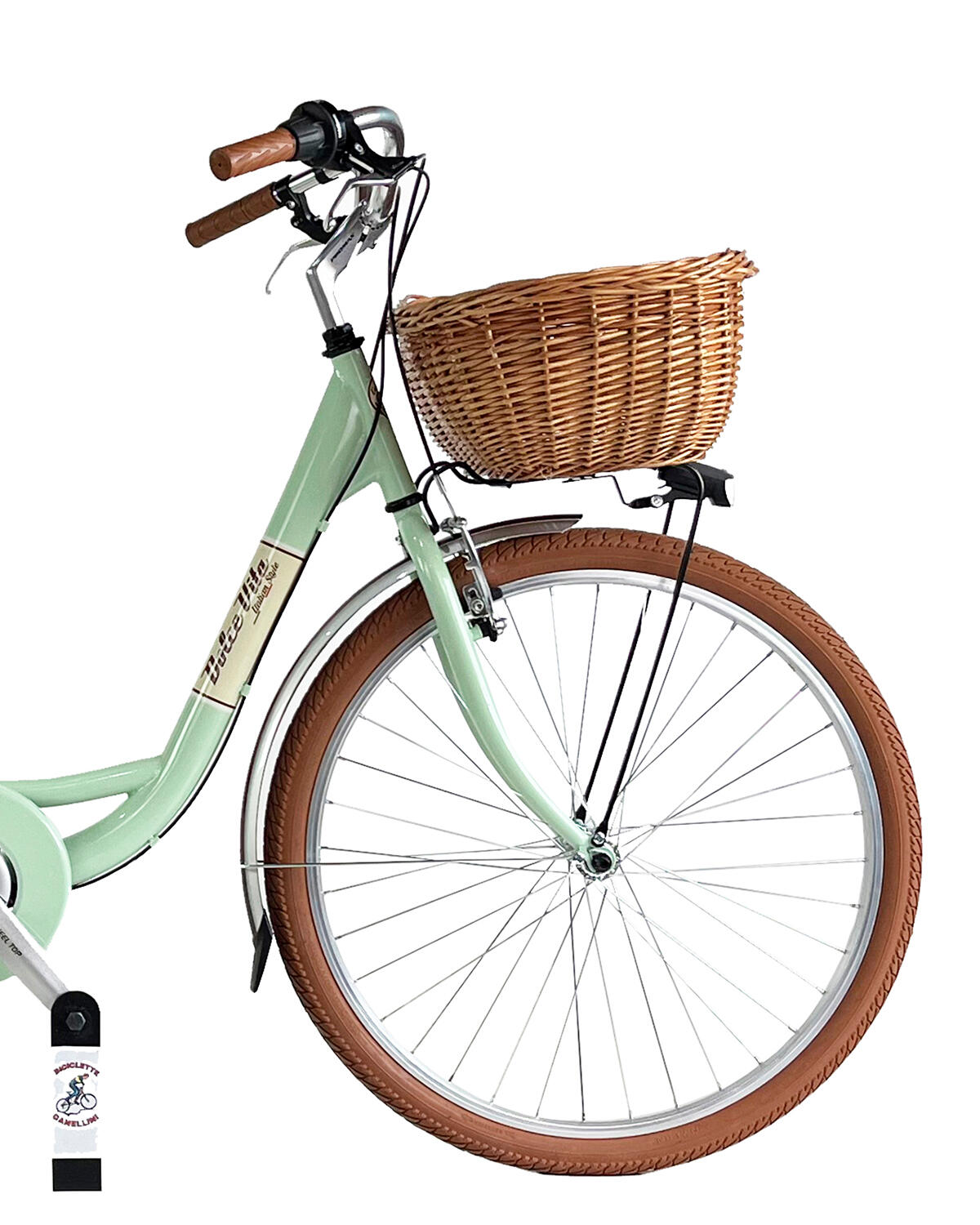 Vélo de ville Canellini Venere 26" vert clair cadre acier 6 vitesses 2/3