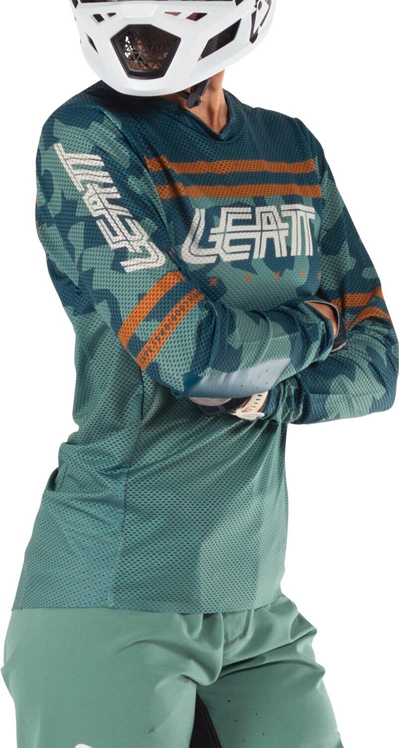 Camiseta MTB Gravity 4.0  elástica y cómoda Azul Mujer 5/8
