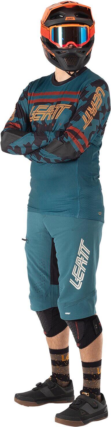 Camisola de manga comprida Leatt Gravity 4.0 Teal Green 3/8