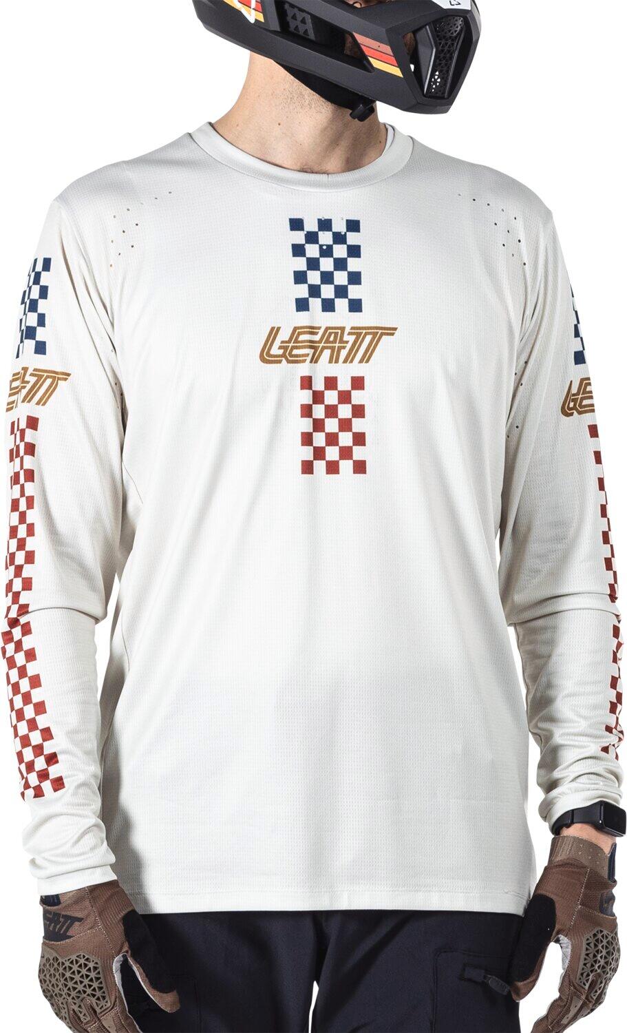 Camiseta MTB Enduro 4.0 elástica de manga larga, blanca, para hombre 3/8
