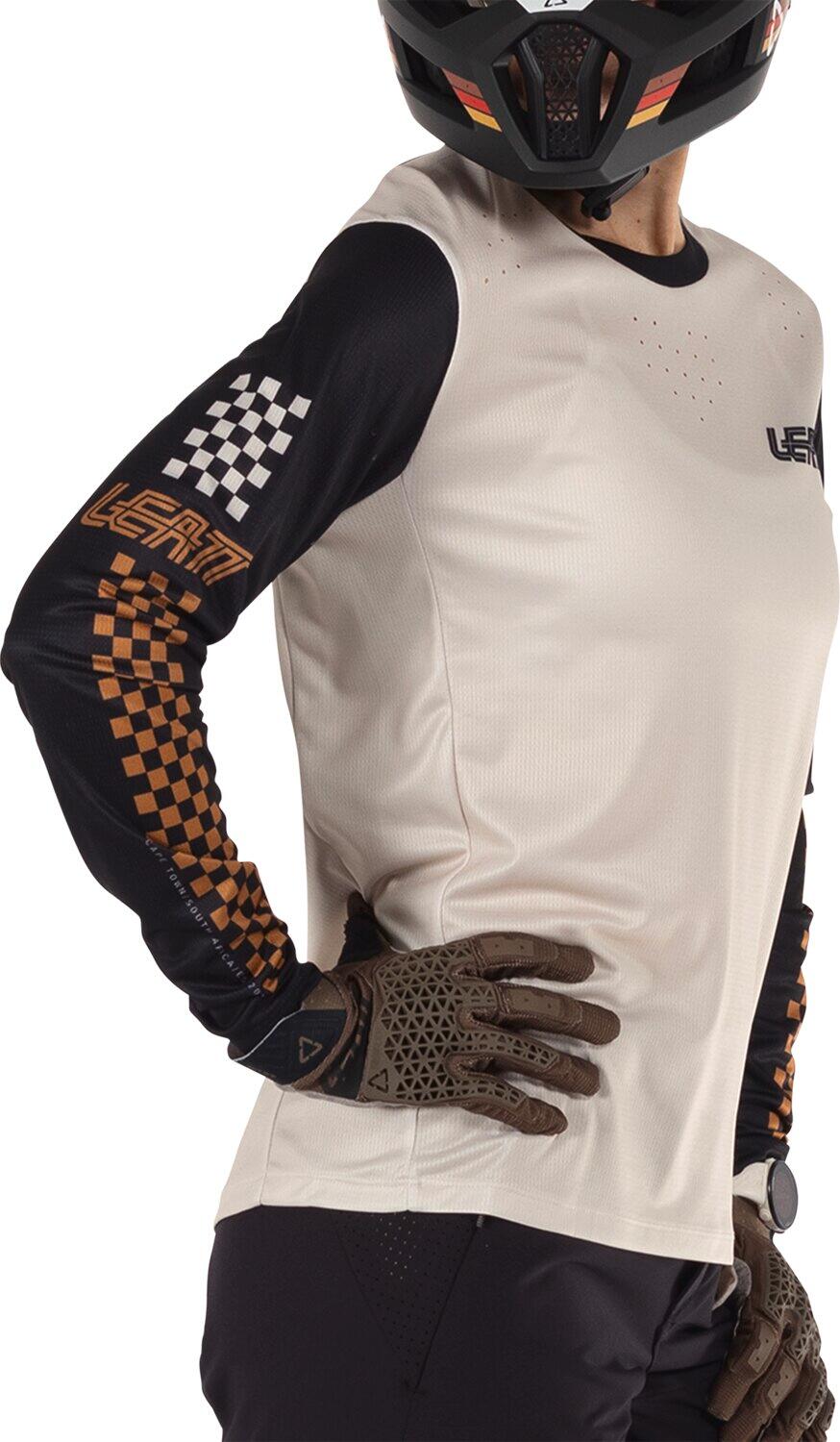 Chemise élastique manches longues VTT Enduro 4.0 Blanc Femme 5/6