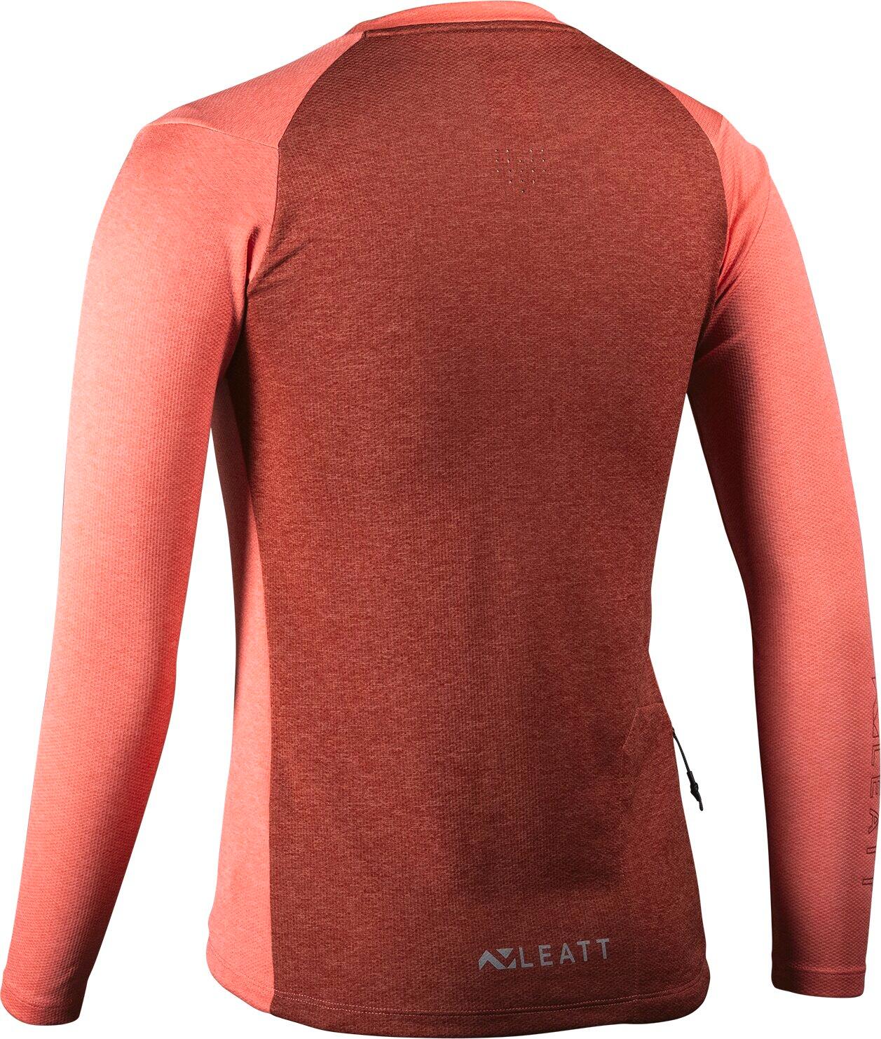 Maillot VTT Trail 3.0 manches longues en tissu léger Ice-Yarn Orange Femme 2/6