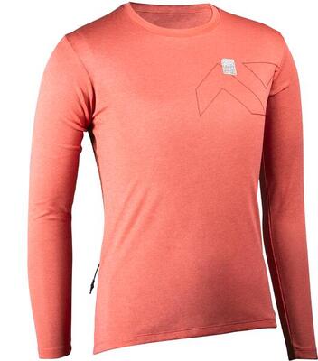 Maglia MTB Trail 3.0 a manica lunga in tessuto leggero Ice-Yarn Arancione Donna