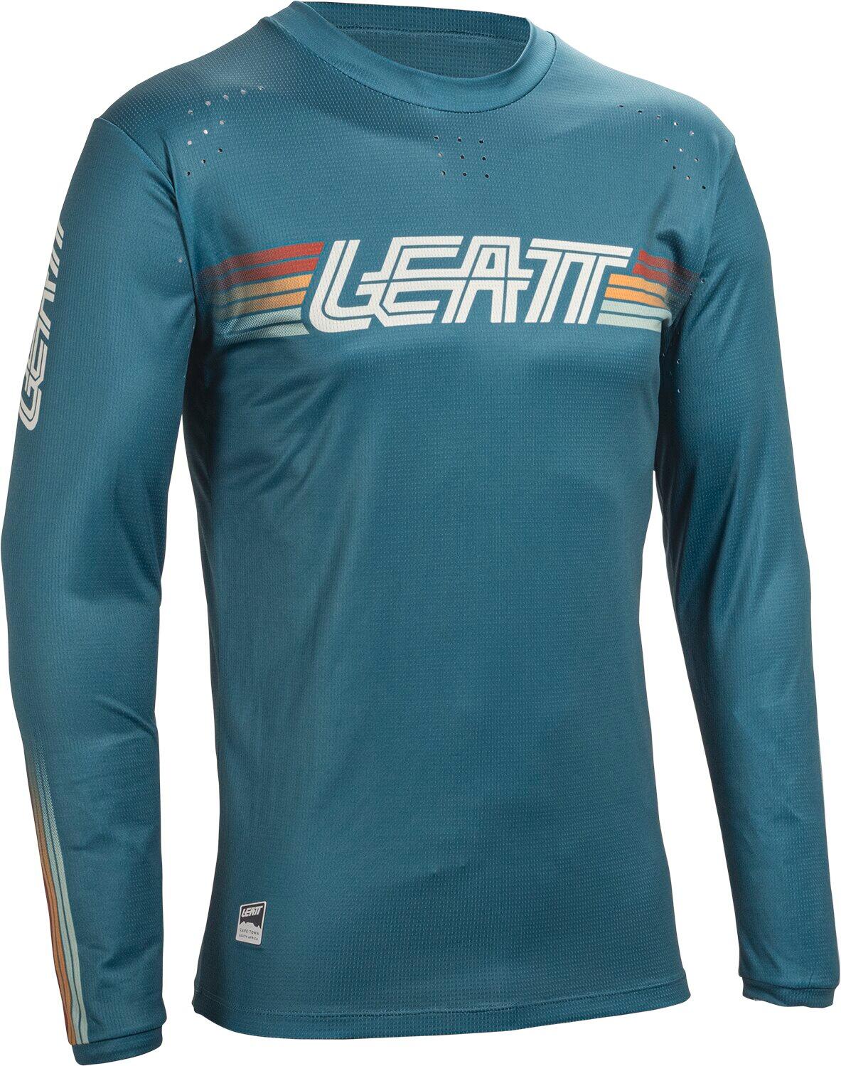 Maglia MTB Enduro elastica a maniche lunghe Azzurro Uomo LEATT