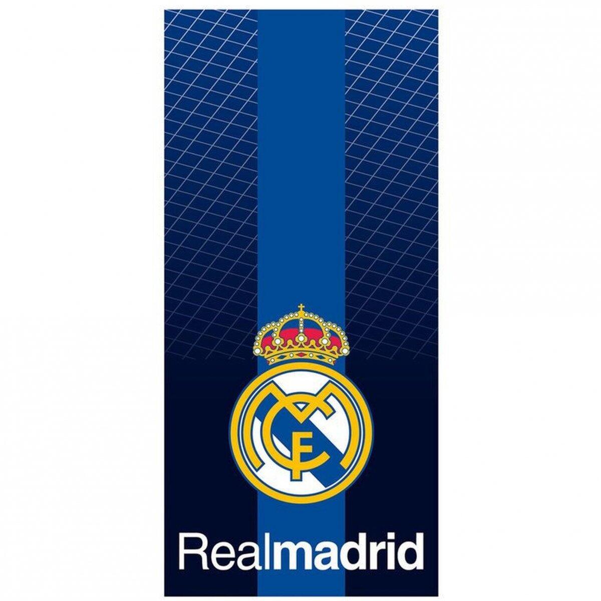 Toalla de Microfibra Real Madrid Celdillas Azul Marino 140x70 1/3