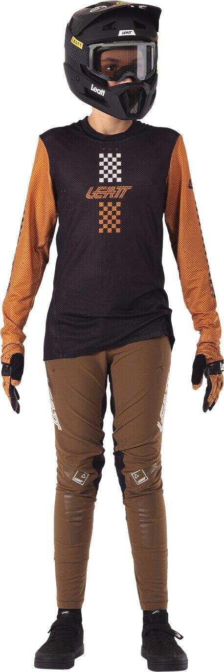MTB-Trikot Gravity 4.0  elastisch und bequem Braun Kinder 3/7