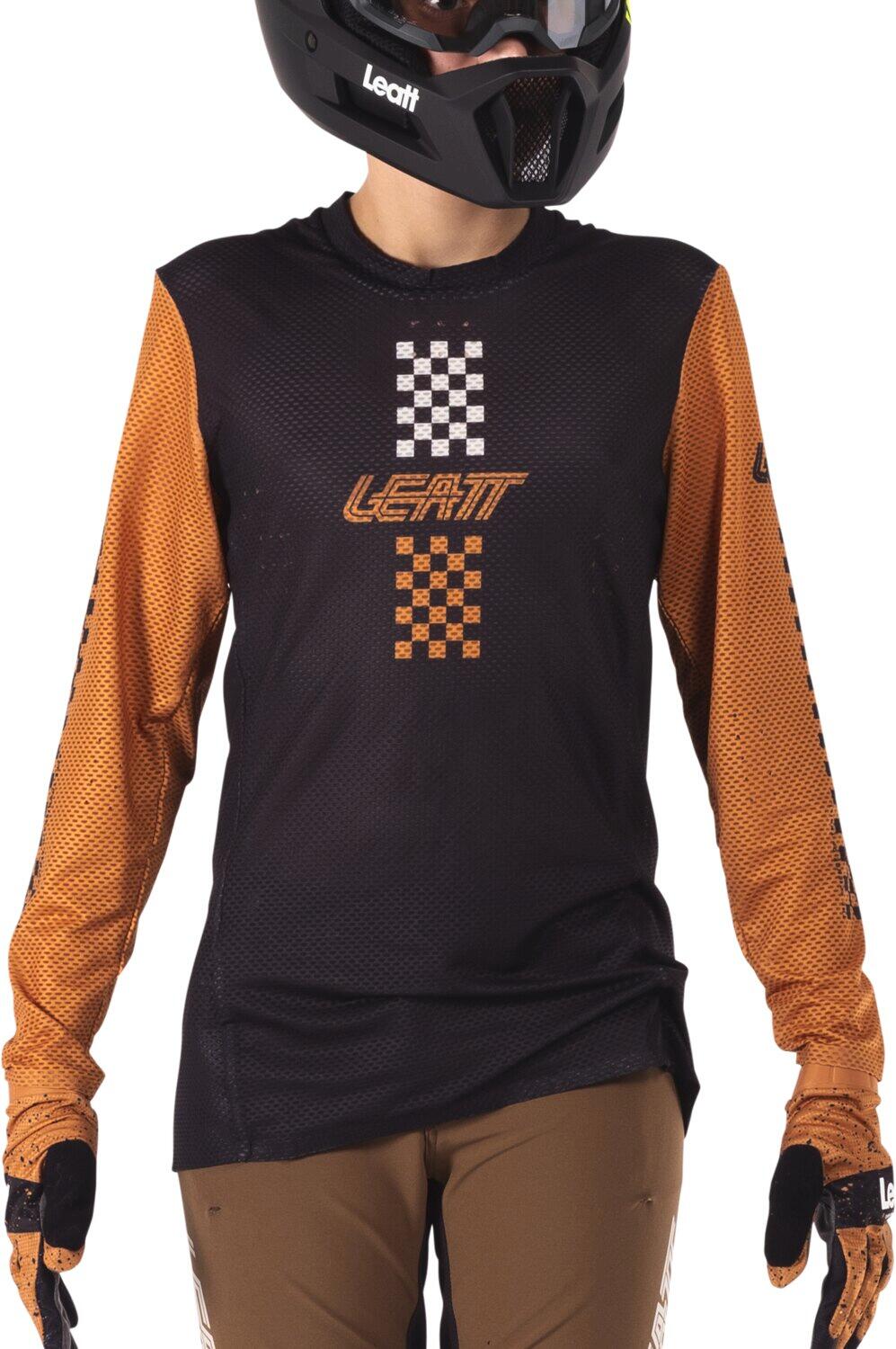 MTB-Trikot Gravity 4.0  elastisch und bequem Braun Kinder 4/7