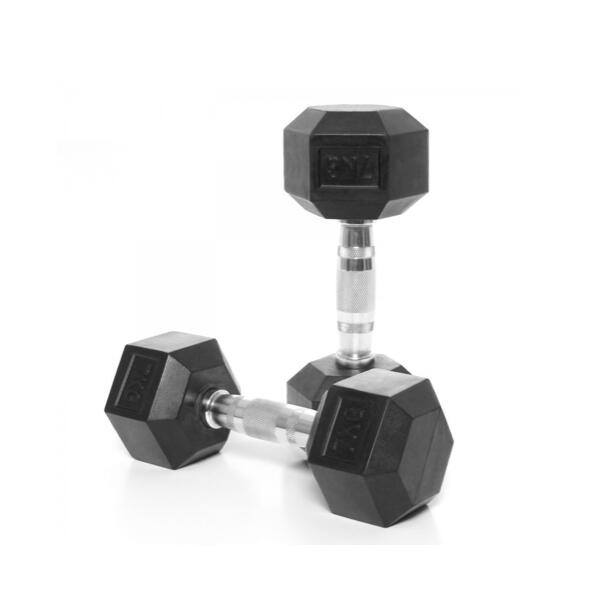 Set Mancuerna Hexagonal Goma 7,5 Kg VIMAS SPORT Decathlon