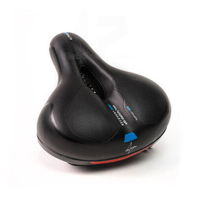 Voltano fietszadel met gelpads - zwart/blauw - unisex - zadelstrop