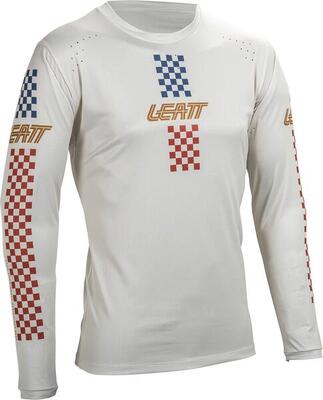 Mtb enduro 4.0 elastisch shirt met lange mouwen lichtblauw heren