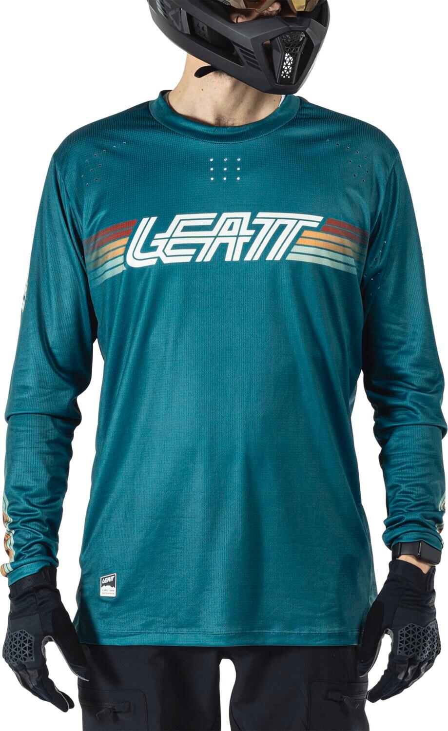 Camiseta MTB Enduro 4.0 elástica de manga larga azul claro para hombre 3/8